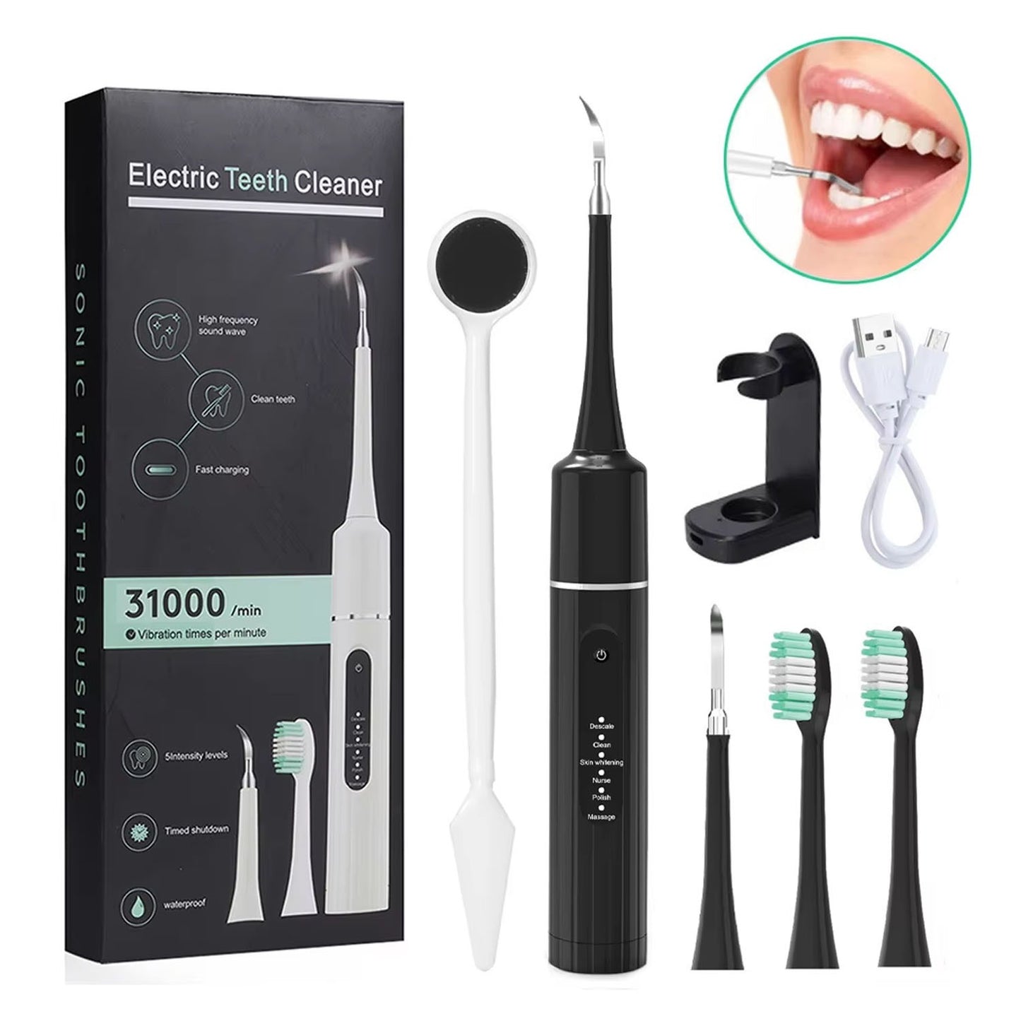 Limpieza Dental Ultrasónica PRO™ – Removedor de Placa y Manchas con Tecnología Vibratoria