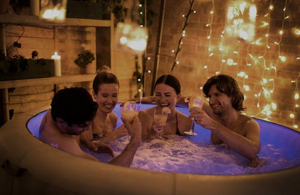 Jacuzzi Hidromasaje Inflable Avenli Boston 3 Personas – Spa Temperado Exterior | 40°C, 580L, Lujo y Relajo en Casa