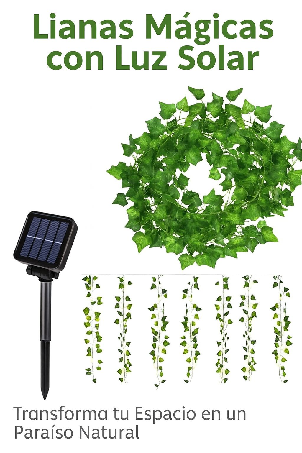 Lianas Mágicas™ 2 Metros – Luz Solar Decorativa • Ambiente Cálido y Natural para Hogar y Terraza