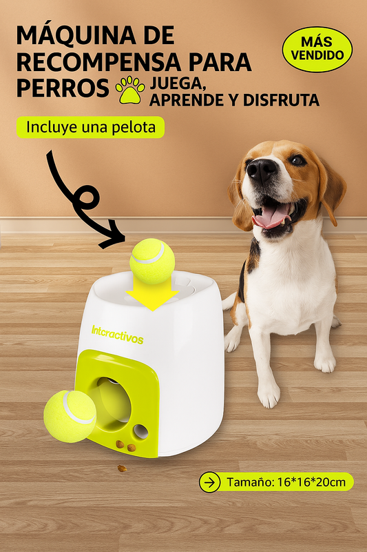 Máquina de Recompensa para Perros 🎾 – Juega, Entrena y Premia con Diversión Inteligente