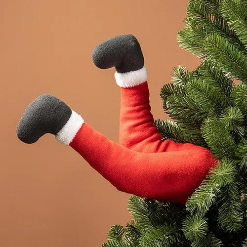Decoración Navideña “Ayudante Atascado” – Duende Divertido para Árbol de Navidad 🎄