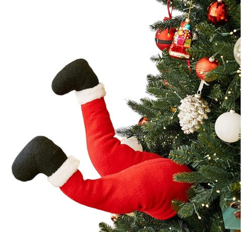 Decoración Navideña “Ayudante Atascado” – Duende Divertido para Árbol de Navidad 🎄